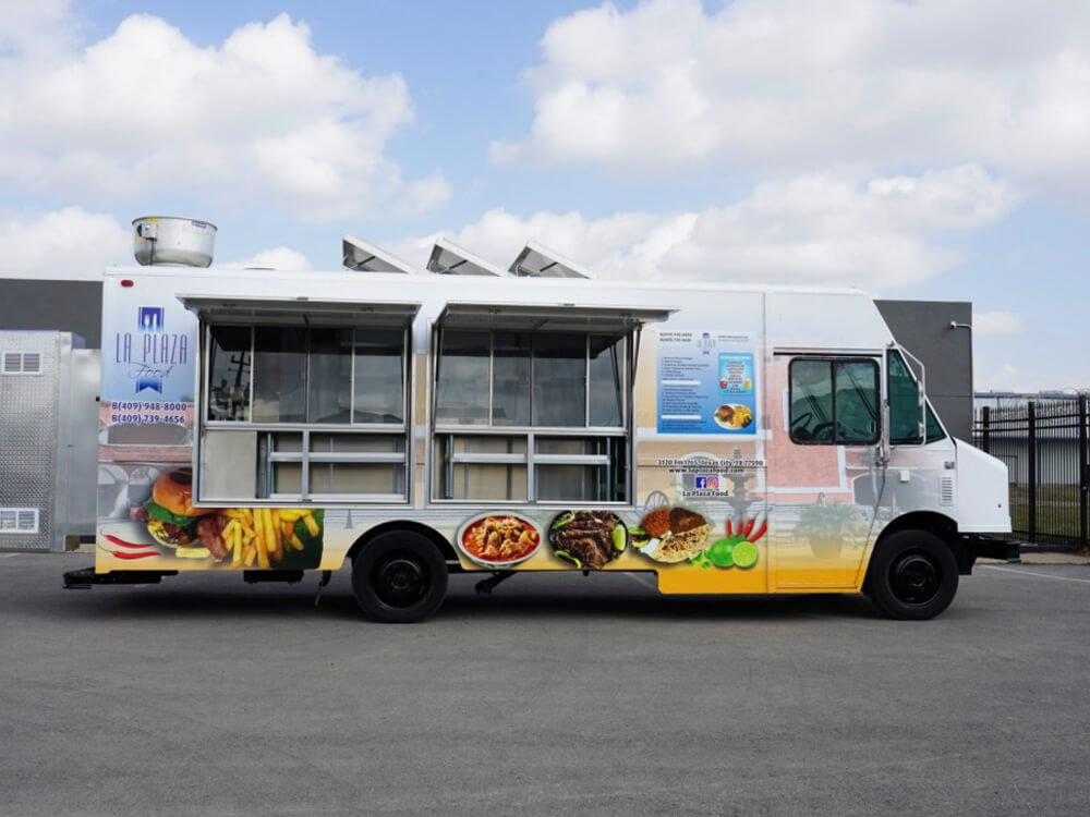 la plaza food truck custom made by JRS Custom Food Trucks & Trailerss