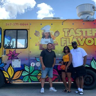 JRS Custom with the new owners of the tasteful flavorzs food truck