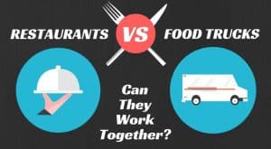 food trucks vs restaurants illustration
