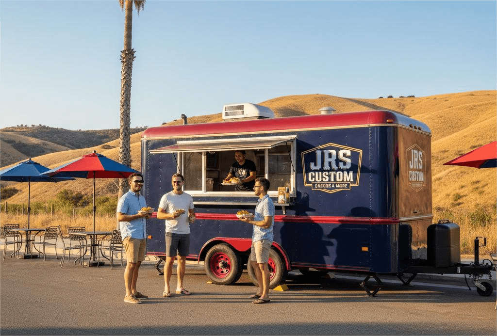 illustration of a jrs food truck in california